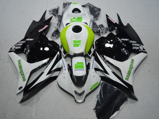 Negro Blanco Verde Hannspree Kits Completo Carenado ABS Honda CBR 600 RR 09-12 Negro Blanco Verde Hannspree Kits Completo Carenado ABS Honda CBR 600 RR 09-12
