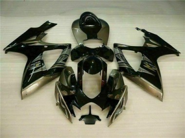 Negro Gris Kit Completo Carenado Suzuki GSXR 600 / 750 K6 06-07