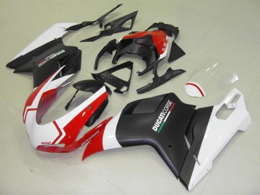 Negro Mate Blanco Rojo Carenado Ducati 848 1098 1198 07-14