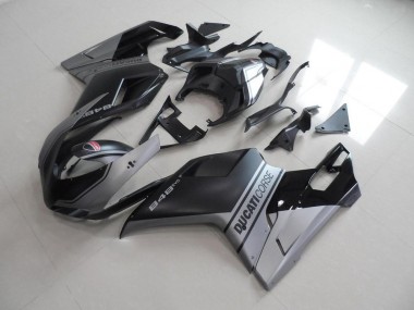 Negro Mate Plata Estilo OEM Carenado Ducati 848 1098 1198 07-14
