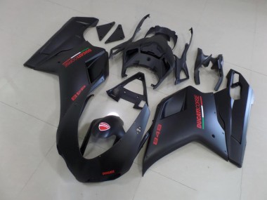Negro Mate Rojo Pegatinas Carenado Ducati 848 1098 1198 07-14