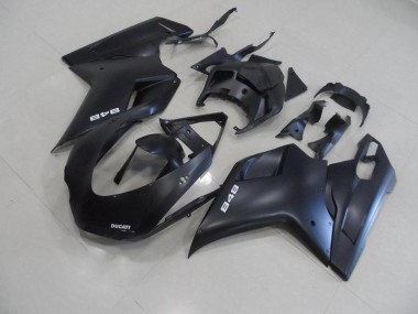 Negro Mate con Blanco 848 Carenado Ducati 848 1098 1198 07-14
