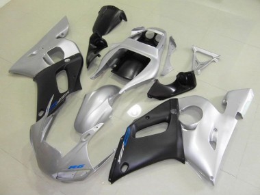 Negro Plata Inyección Kits Carenado Yamaha R6 98-02