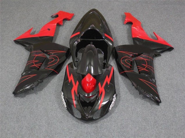 Negro Rojo Carenado Kawasaki ZX10R 06-07 Negro Rojo Carenado Kawasaki ZX10R 06-07