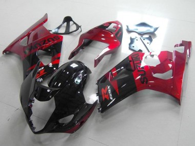 Negro Rojo Kits Carenado Suzuki GSXR 1000 K3 03-04