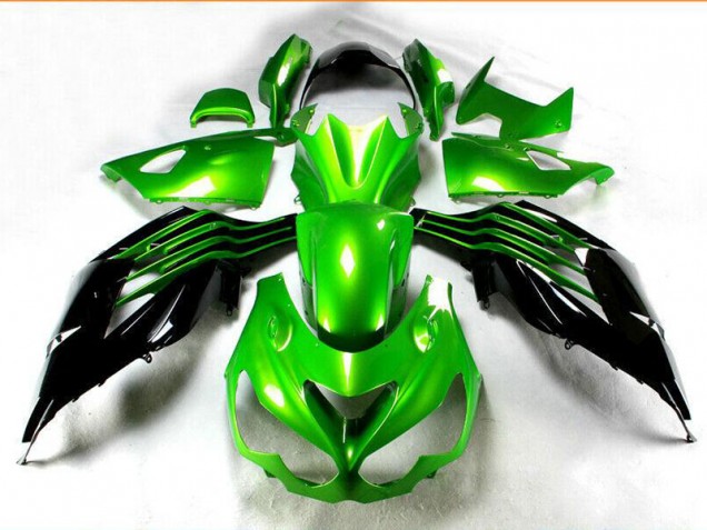 Negro Verde Kit Carenado Kawasaki ZX14R ZZR 1400 12-21 Negro Verde Kit Carenado Kawasaki ZX14R ZZR 1400 12-21