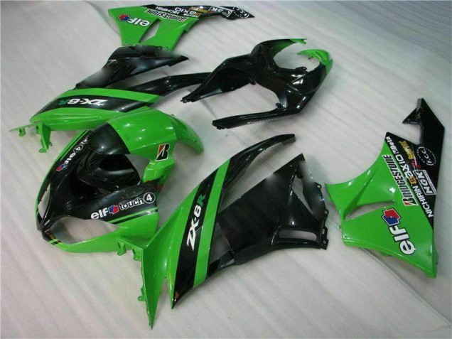 Negro Verde Kits Completo Carenado Kawasaki ZX6R 09-12 Negro Verde Kits Completo Carenado Kawasaki ZX6R 09-12
