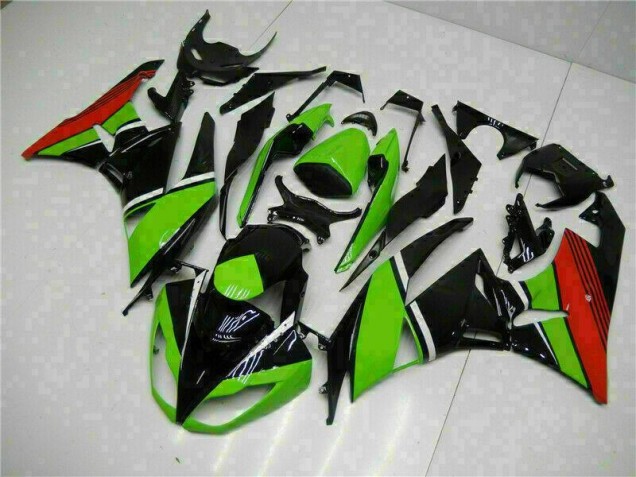 Negro Verde Roja Carenado Kawasaki ZX6R 09-12