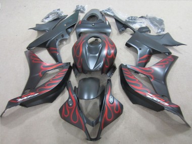 Negro con Rojo Llama Carenado Honda CBR 600 RR 07-08