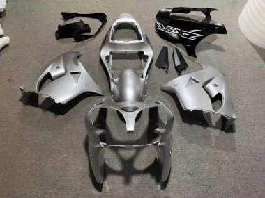 Plata Brillante Negro Carenado & Plástico Kawasaki ZX9R 02-03