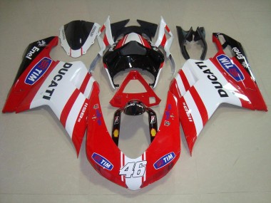 Rojo Blanco 46 Carenado Ducati 848 1098 1198 07-14