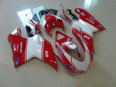 Rojo & Blanco Air Carenado Ducati 848 1098 1198 07-14