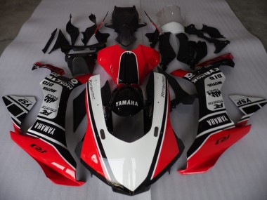 Rojo Blanco Negro Carenado Yamaha R1 15-19