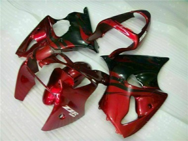 Rojo Negro Carenado Kawasaki ZX6R 00-02
