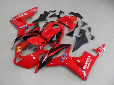 Rojo Negro Carrera Carenado Honda CBR 600 RR 07-08