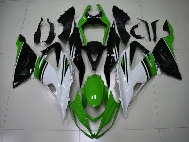 Verde Blanco Negro Carenado Kawasaki ZX6R 13-18