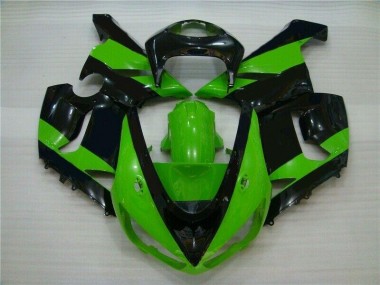 Verde Negro Inyección Kit Carenado Kawasaki ZX6R 05-06
