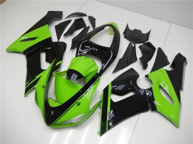 Verde Negro Kit Carenado Inyección Kawasaki ZX6R 05-06 Verde Negro Kit Carenado Inyección Kawasaki ZX6R 05-06